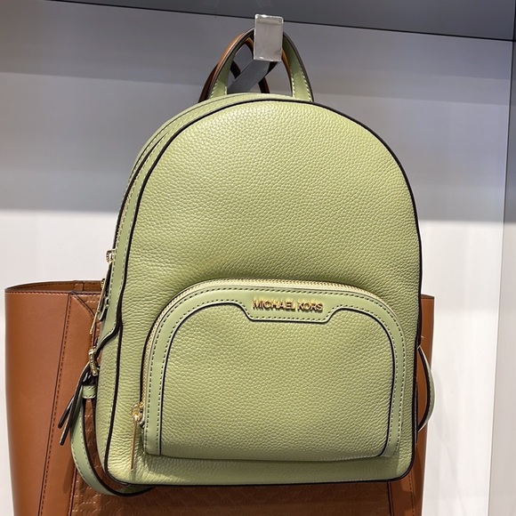 Michael Kors Jaycee Medium Logo Backpack 
Light Sage - Picture 8 of 16